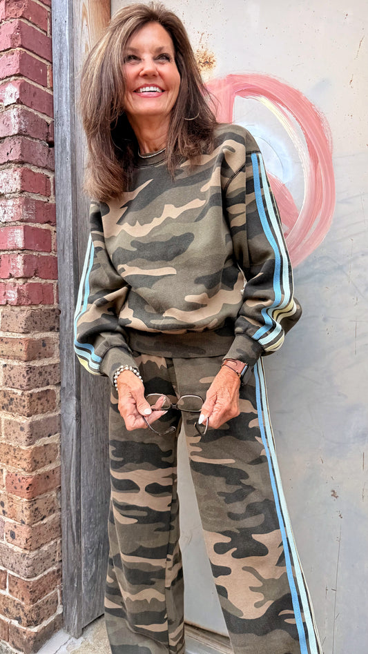 Alpine Camo Side Stripe Jogger Set
