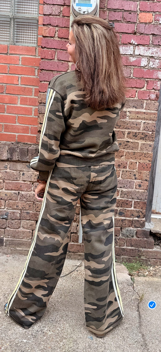 Alpine Camo Side Stripe Jogger Set