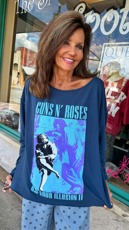 Guns N' Roses Off-Shoulder Tee