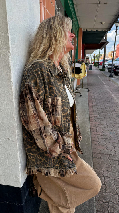 Choco Multi Raw Edge French Jacket