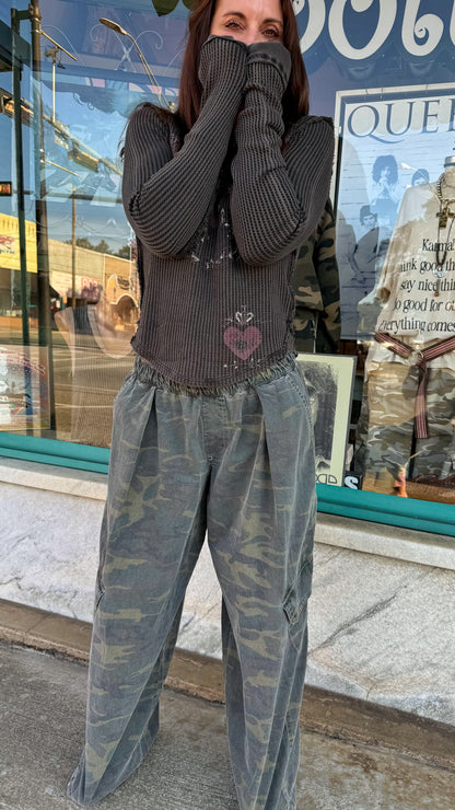 Camo Low Rise Carpenter Pants