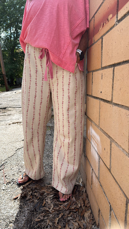 Floral Stripped Lounge Pants