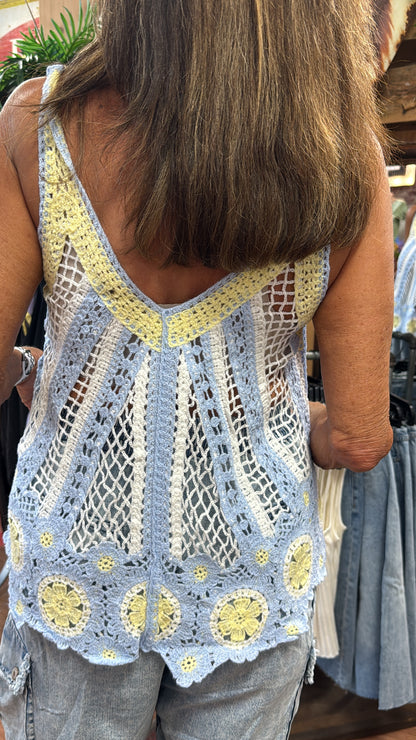 The Bluebell Crochet Knit Top