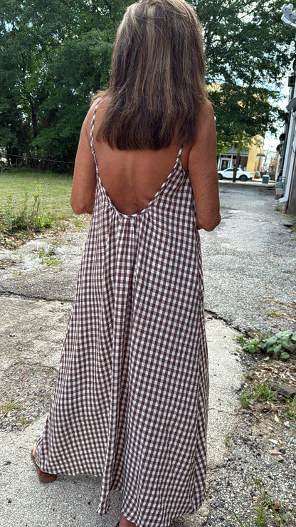 Sweet Magnolia Gingham Maxi Dress