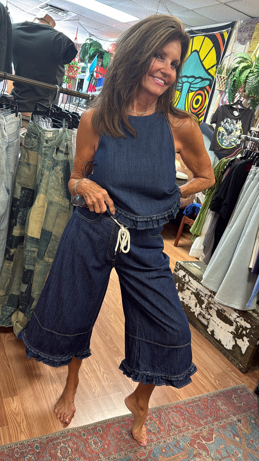 The Blue Jean Belle Halter Set