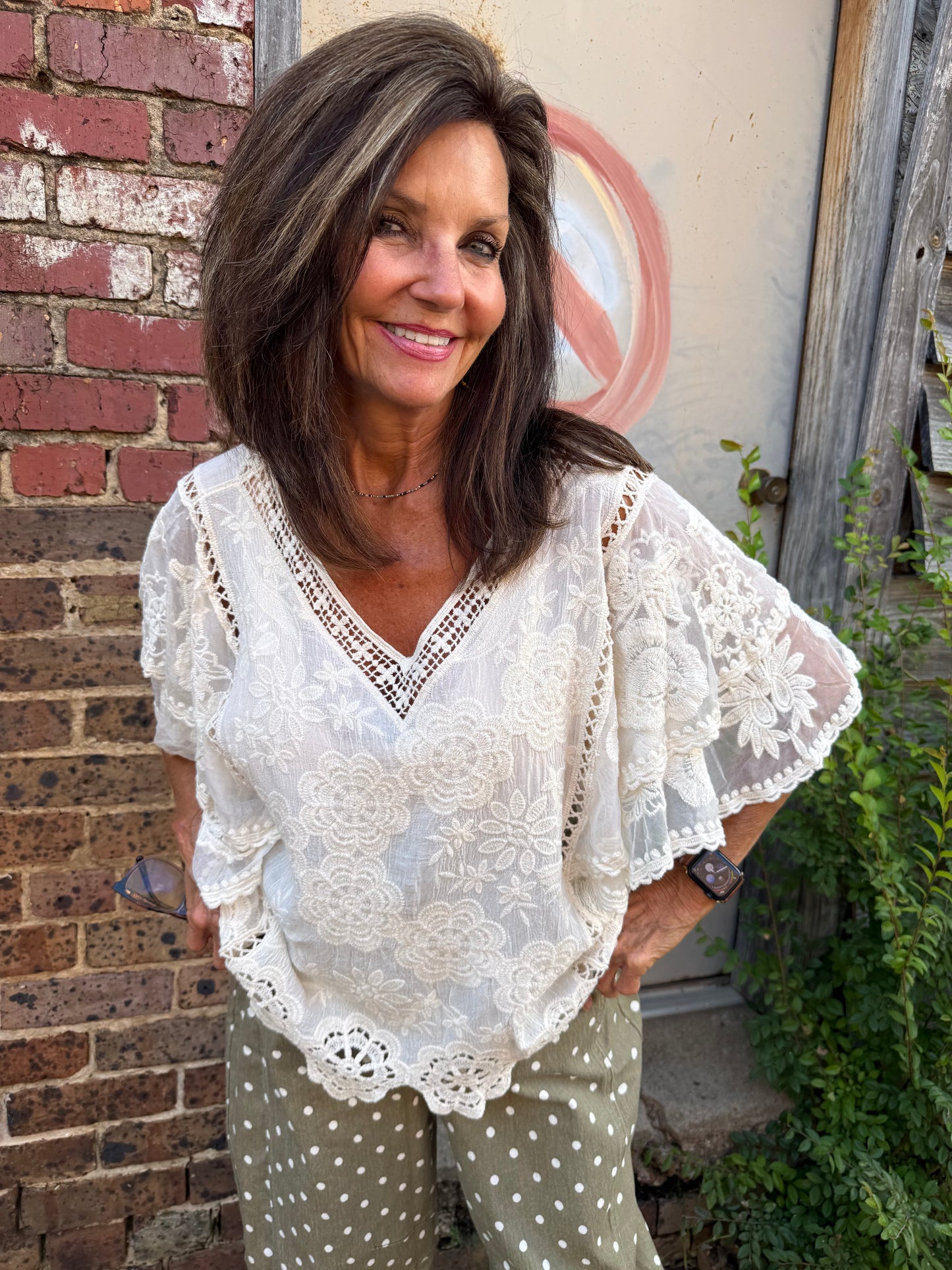 Lace Be Honest Embroidered Blouse