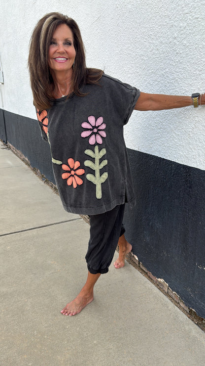 Wildflower Patchwork Washed Tee