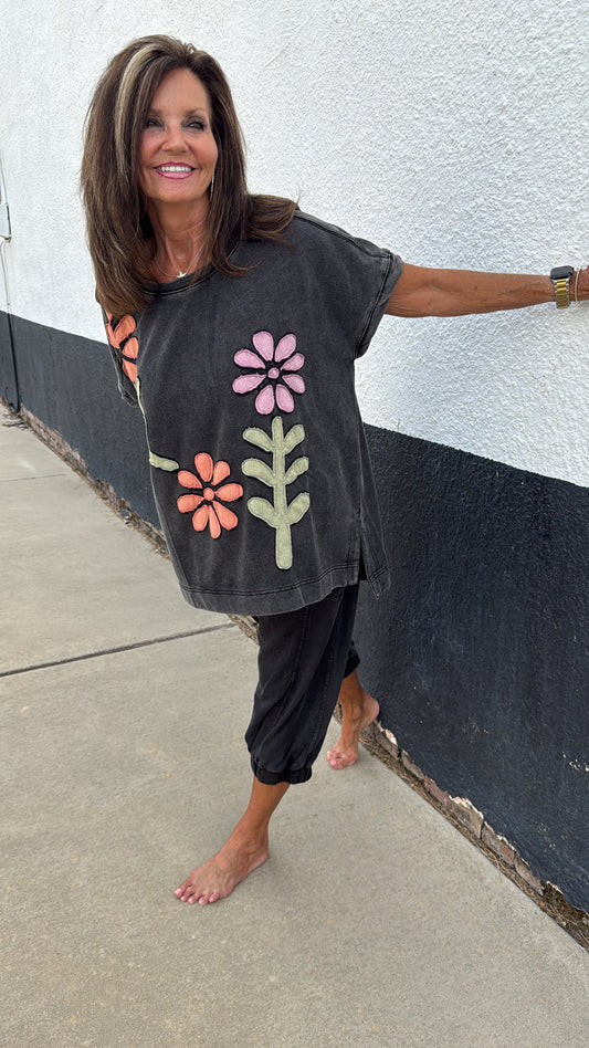 Wildflower Patchwork Washed Tee