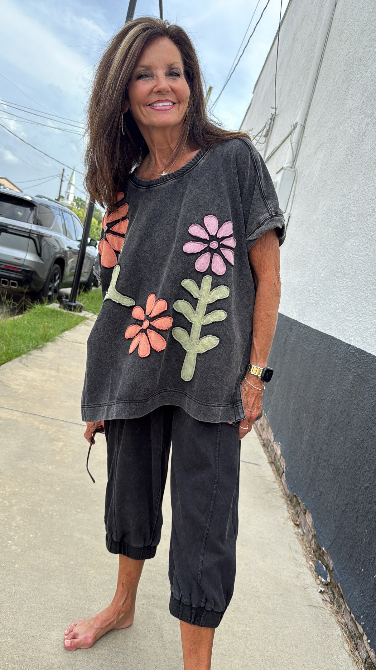 Wildflower Patchwork Washed Tee