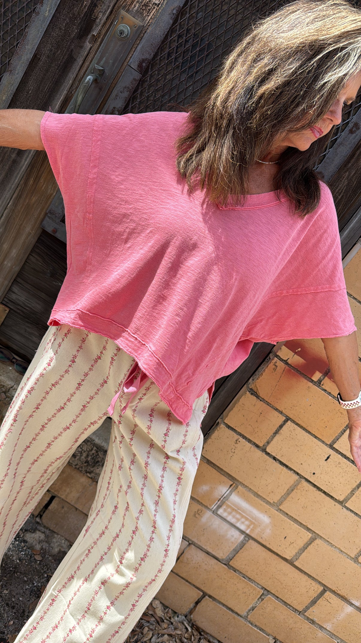 Crop V-Neck Tee
