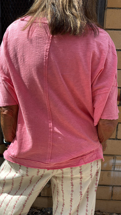 Crop V-Neck Tee