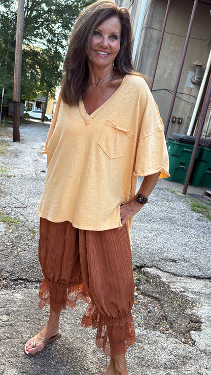 Sunny Days Oversized Cotton V-Neck