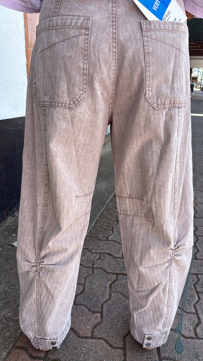The Mauve Moon Barrel Jeans