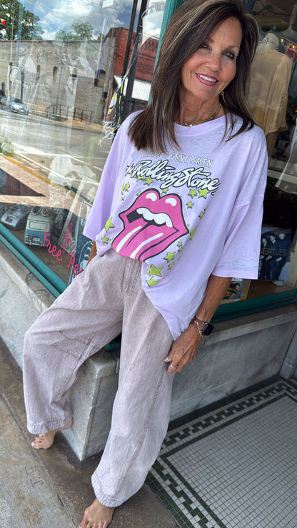 The Mauve Moon Barrel Jeans