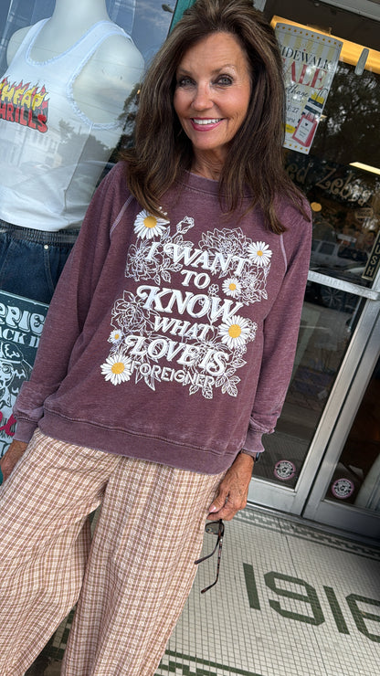 The Love Language Foreigner Sweatshirt
